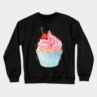 Cherry Cupcake Hand Drawn Crewneck Sweatshirt